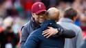 Klopp et Guardiola le 07/10/2018 lors de Liverpool-Manchester City