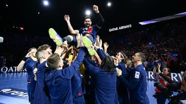 Nikola Karabatic lors de son dernier match avec le PSG handball, le 31 mai 2024.