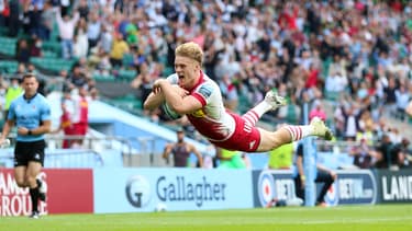 Louis Lynagh a signé un doublé en finale de Premiership contre Exeter.