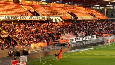 Une banderole déployée par les supporters de Lorient, le 13 septembre 2024.