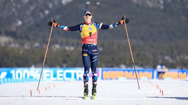 Johannes Boe peut célébrer en paix à Canmore (Canada), le 16 mars 2024, il n'a plus aucun rival à sa portée