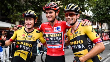 Sepp Kuss remporte la Vuelta 2023 devant ses coéquipiers Jonas Vingegaard et Primoz Roglic.