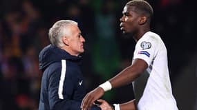 Didier Deschamps avec Paul Pogba