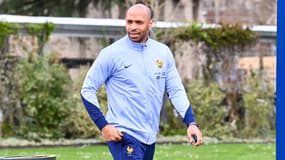 Thierry Henry à Clairefontaine le 18 mars 2024