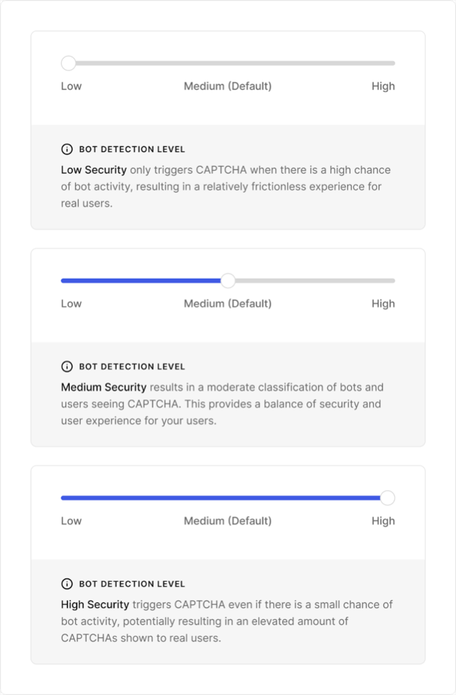 Auth0 Dashboard > Security > Attack Protection to access this slider