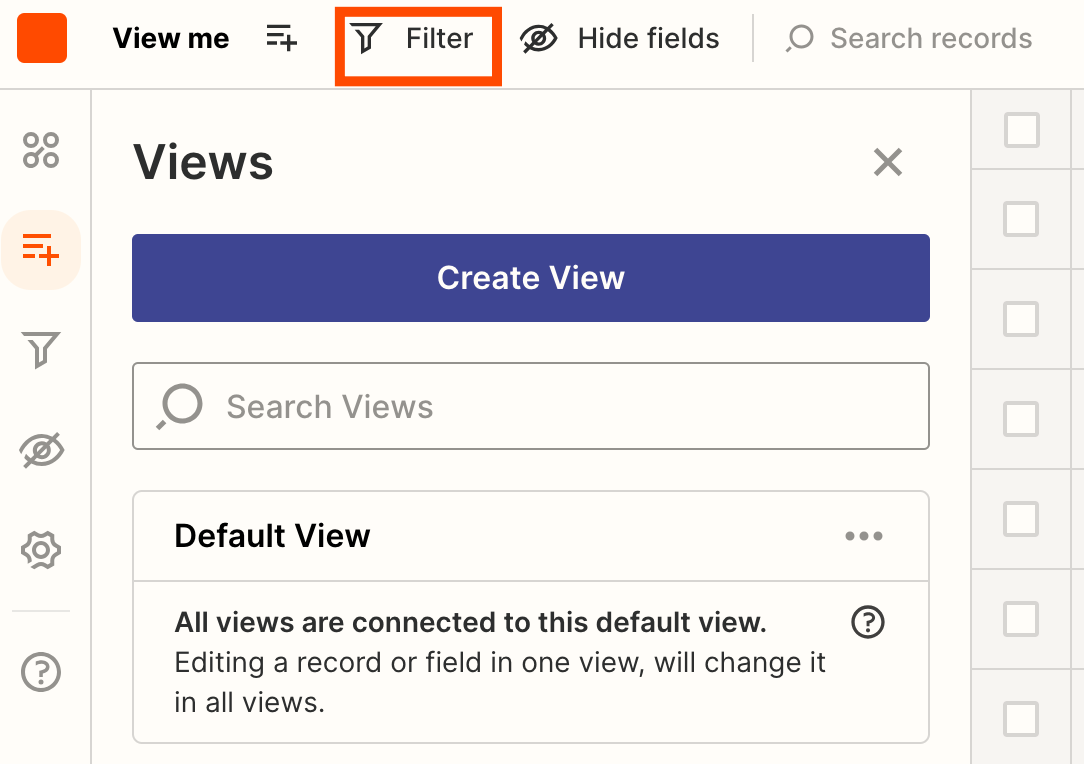 Click on Filters at the top of your table.