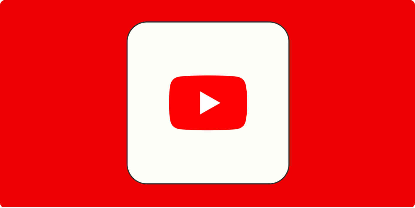 A hero image for YouTube app tips with the YouTube logo on a red background