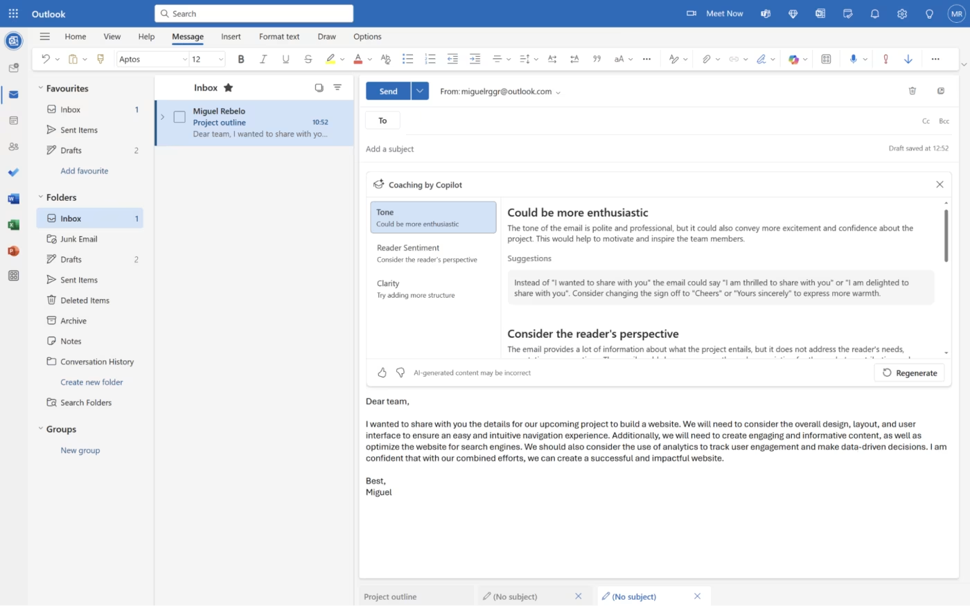 Microsoft Copilot in Outlook