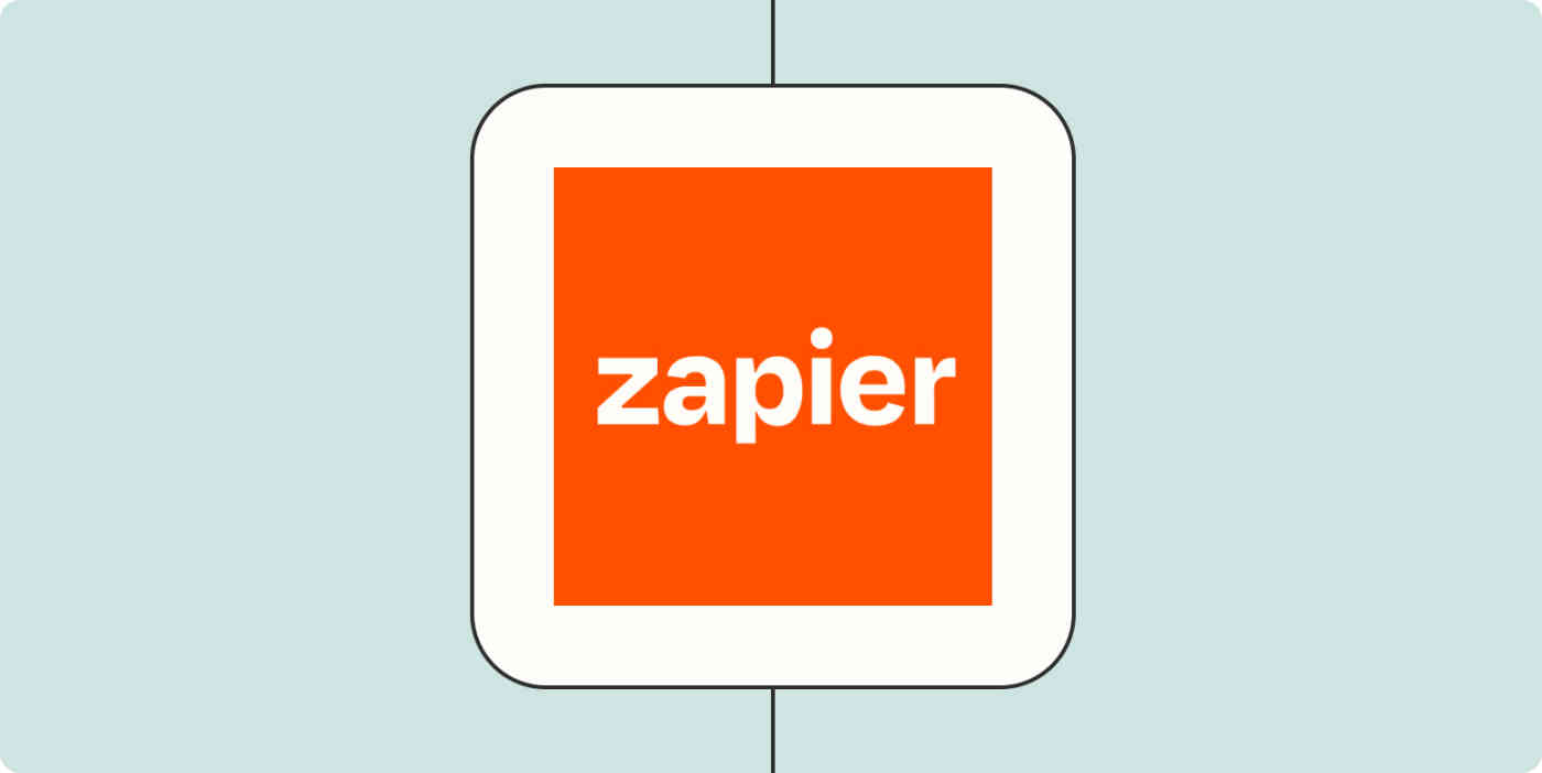 Zapier logo hero image on blue background