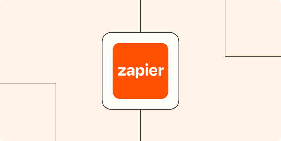 The Zapier logo on an orange background