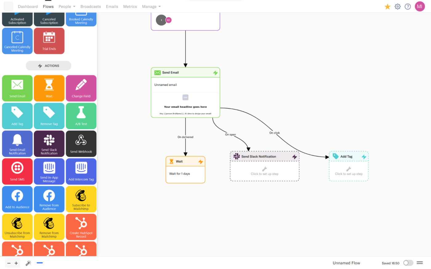 Encharge, our pick for the best drip email software for leveraging your tech stack