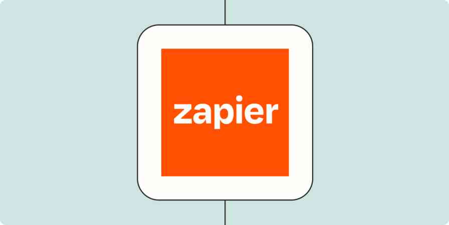 Screenshot of Zapier logo on a blue background