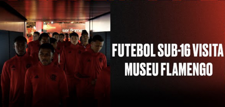 Futebol Sub-16 visita Museu Flamengo