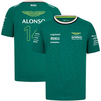 T-shirt pilota Aston Martin Aramco F1 2024 Fernando Alonso Team