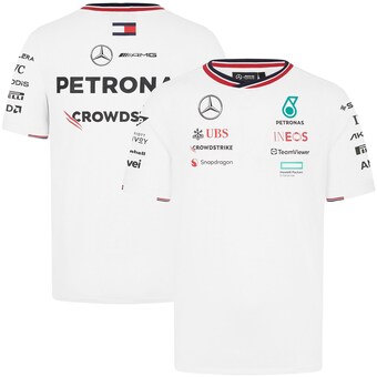 T-shirt pilota Mercedes AMG Petronas F1 2024 Team - bianca