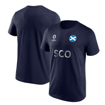 UEFA Euro 2024 Scotland Nation Flag Graphic T-Shirt - Navy - Unisex