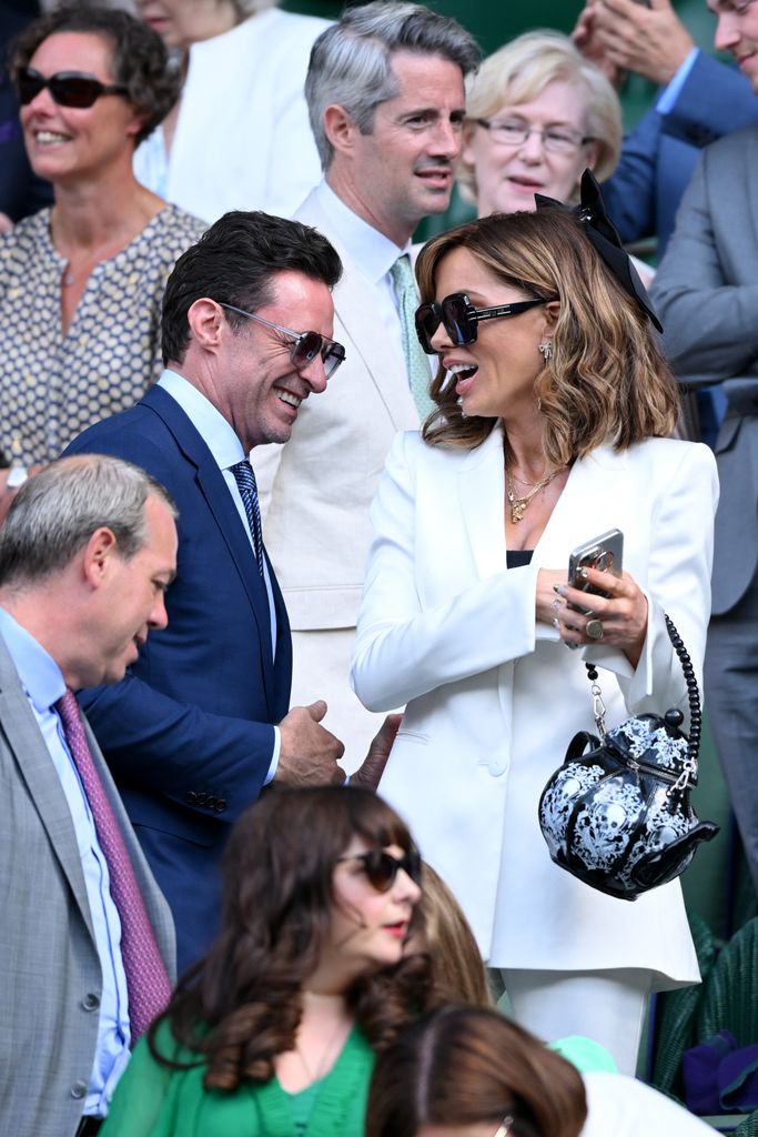 Hugh Jackman and Kate Beckinsale court-side  