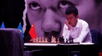 Ding Liren contemplates his next move during a World Chess Championship game against Ian Nepomniachtchi last year in Astana. (Screengrab via FIDE YouTube)