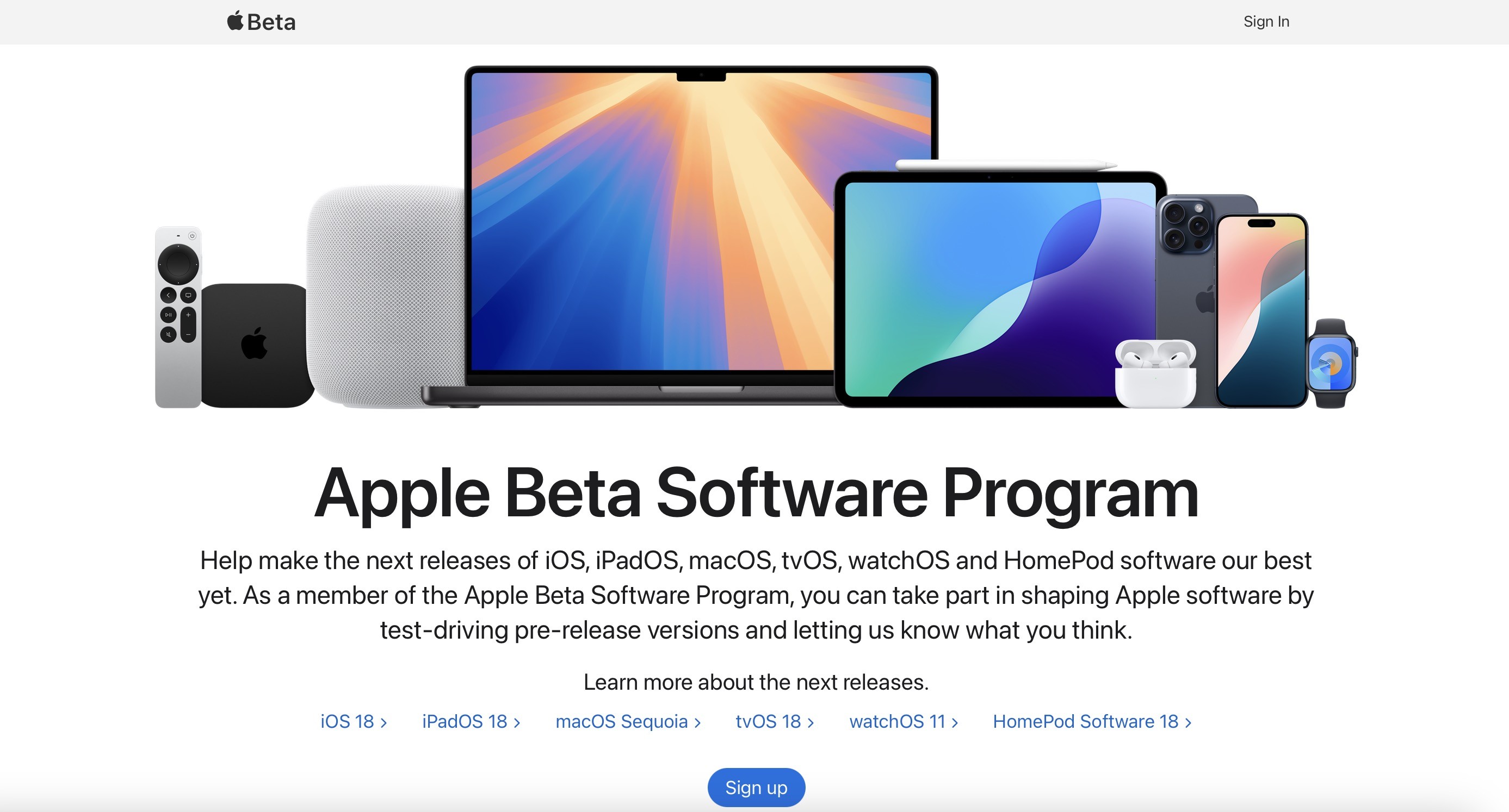 apple beta software program