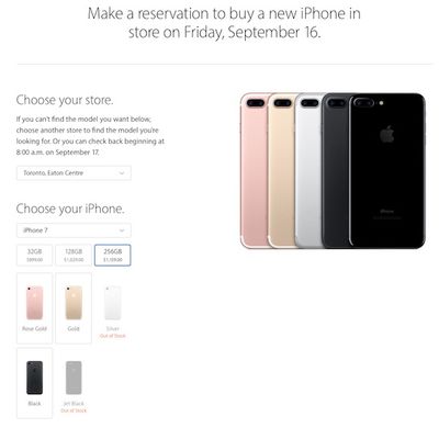 iphone 7 reserve and pick up apple