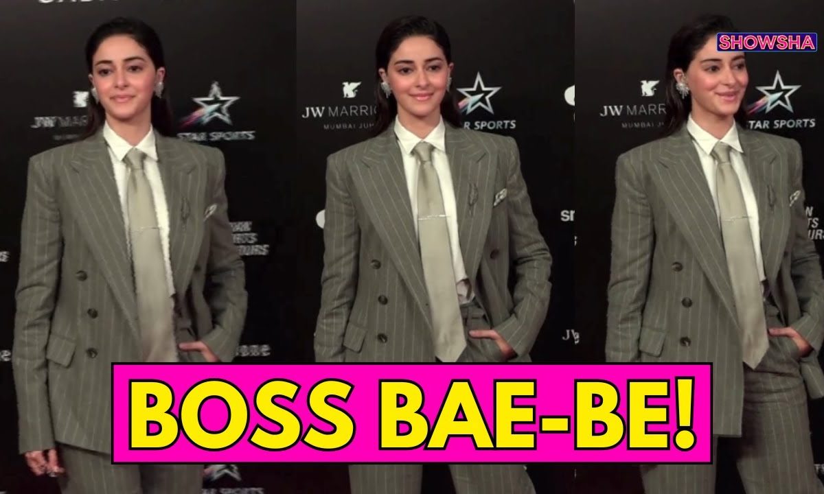 Ananya Panday Wins The Power Suit Trend In A Grey Ensemble Paired With Chic Earrings | WATCH