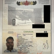 Copie du passeport canadien de Rasiah, avec sa photo.