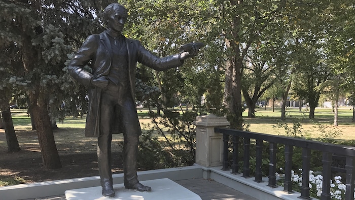 La statue de John A. Macdonald au parc Victoria à Regina