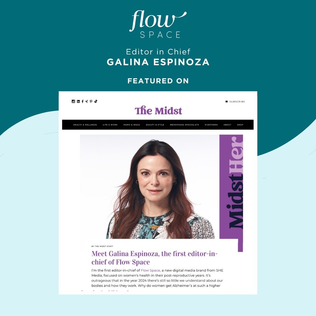 @ThisisFlowSpace Editor-in-Chief @GalinaEspinoza spoke with @The_Midst_Life, about all things aging and midlife, from strength training and brain health to supplements and skincare &mdash; and making a bucket list for her senior dog.

Link in bio to 