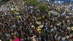 Protestierende in der israelischen Stadt Tel Aviv