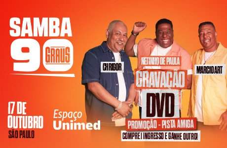 Grava��o do DVD Samba 90 Graus com Chrigor, Netinho de Paula e Marcio Art