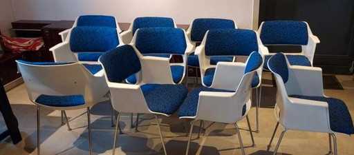 Set Of 6 Gispen 2225 Chairs