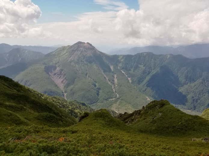 飛騨山脈の稜線