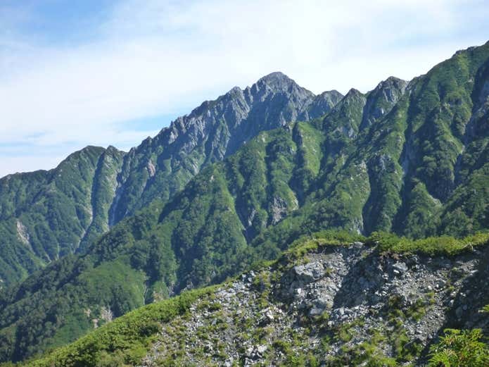 コース中から望む剱岳