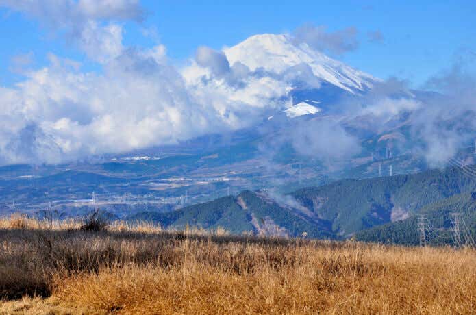 大野山山頂から富士山