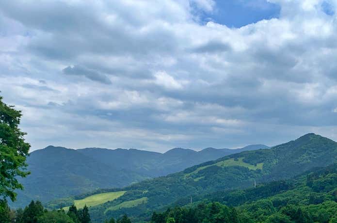 秩父高原牧場からの笠山・堂平山・剣ヶ峰・大霧山