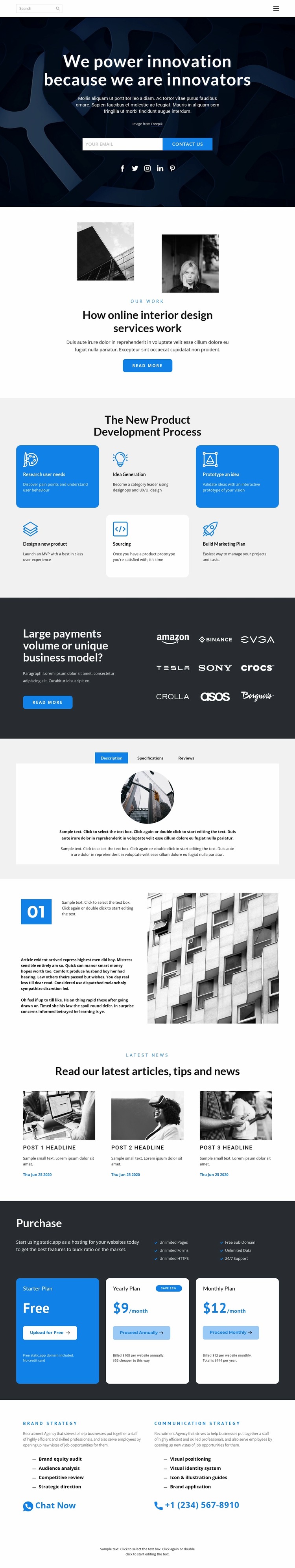 Work innovation WordPress Website Builder