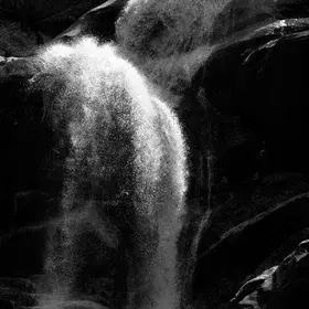 Waterfalls from the fjord wall