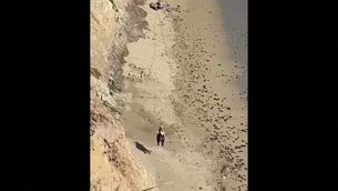 Rescat d'un surfista en una platja de Califòrnia