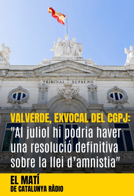 Fernández Valverde: &quot;A mitjan de juliol hi podria haver una resolució definitiva sobre l&#039;amnistia&quot;