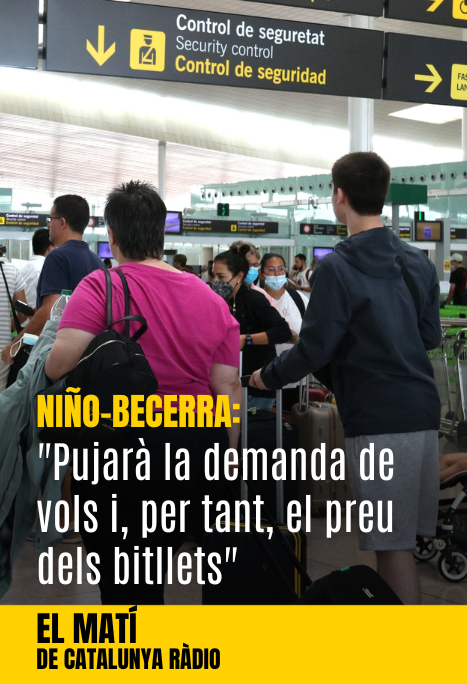 Imatge de:Niño-Becerra: "Pujarà la demanda de vols i, per tant, el preu dels bitllets"