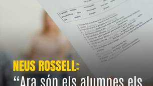 Neus Rossell: "Ara s¿n els alumnes qui s'avaluen i com a mestres els guiem" - notes