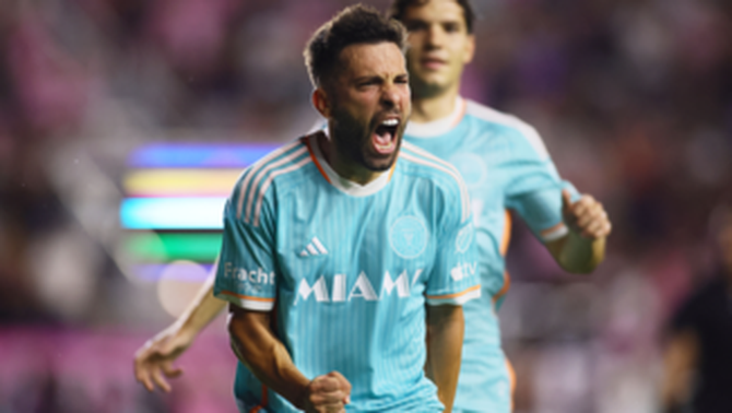  Jordi Alba celebrant el gol del triomf de l'Inter Miami 