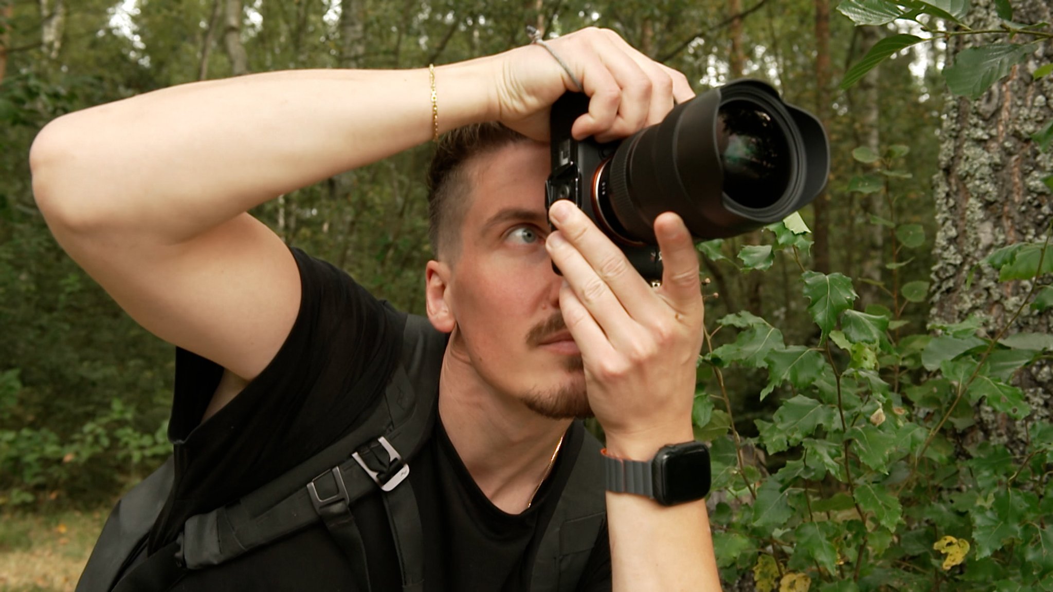 Mirko Fikentscher beim Fotografieren.