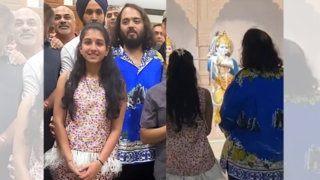 Anant and Radhika Ambani share a spiritual moment during a Panama temple visit