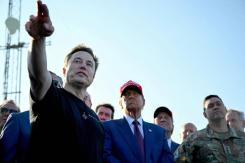 Trump, Musk watch SpaceX launch Starship, booster misses landing 