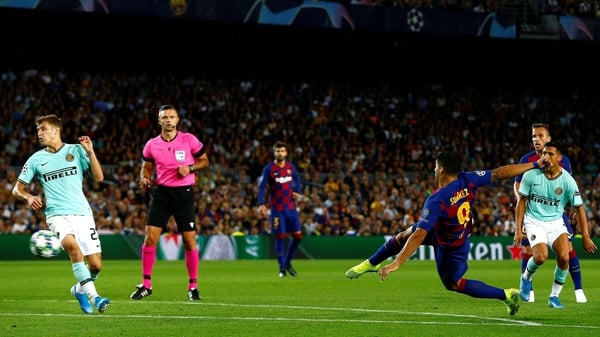 Luis Suarez's exquisite volley restored parity at the Camp Nou
