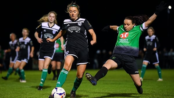 Cork's Danielle Burke and Aine O'Gorman of Peamount are set to meet again in Tallaght