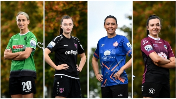 Stephanie Roche (Peamount), Lauren Dwyer (Wexford), Amanda Budden (Shelbourne) and Chloe Singleton (Galway)