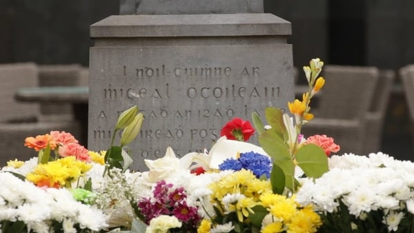 Michael Collins' grave in Glasnevin Cemetery. Photo: Finegan/YouTube