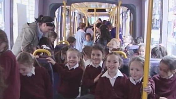 Schoolchildren on Luas tram (2004)